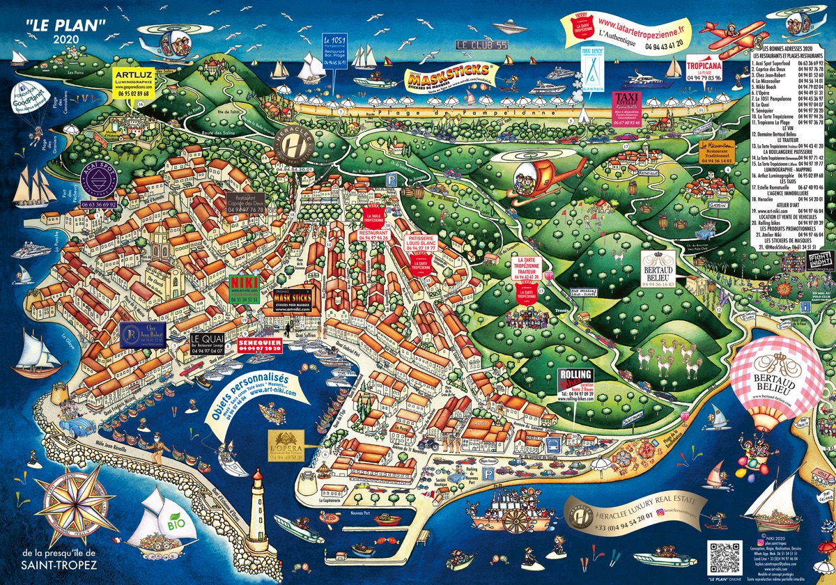 Saint-Tropez Map 2020